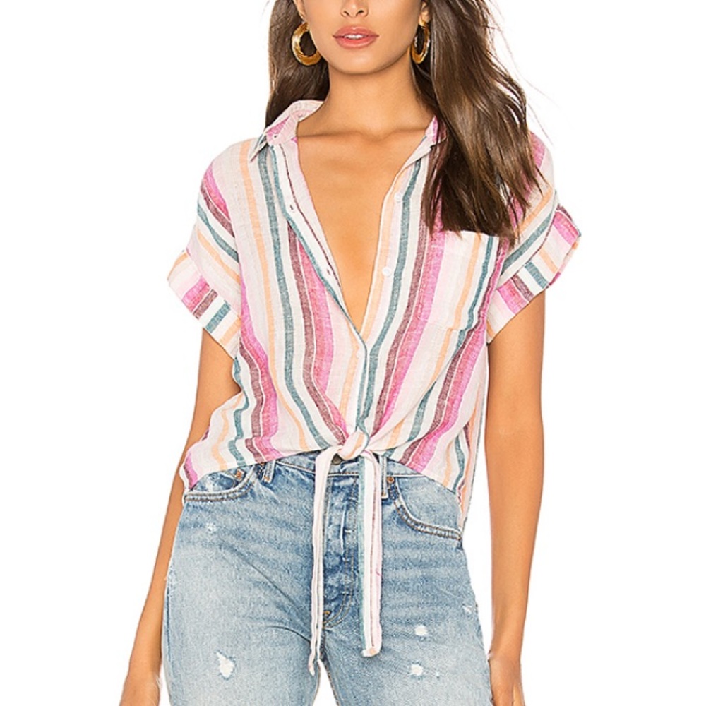 Rails Amelie Button Down In Avilla Stripe. Size Xs - image 1
